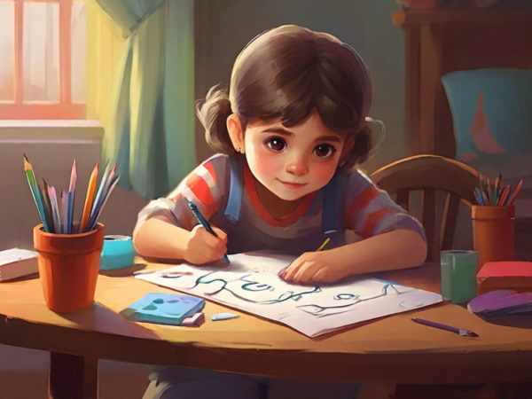 Ребенок рисует свои страхи.